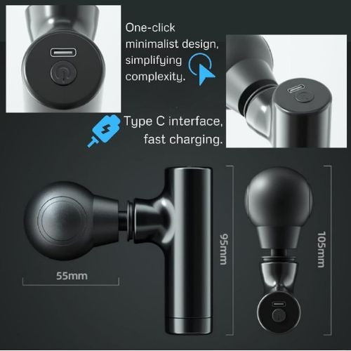Rechargeable Facial Gun Massager – Compact Skincare Device