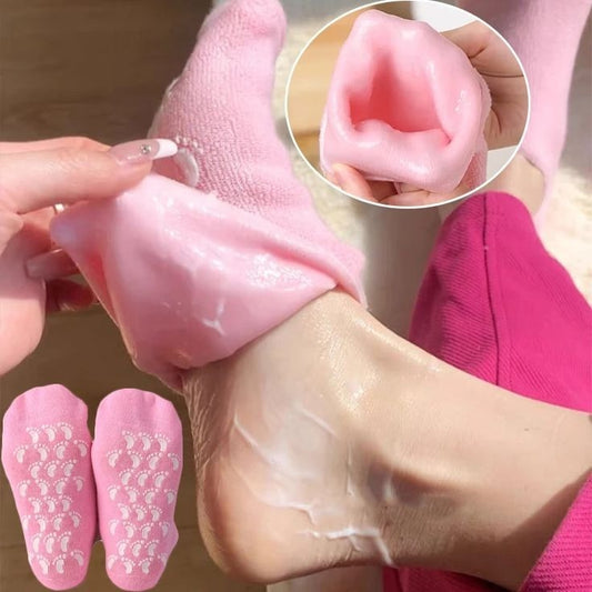 Reusable Silicone Spa Gel Socks For Dry Feet And Cracked Heel