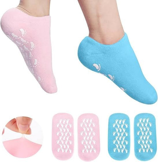 Reusable Silicone Spa Gel Socks For Dry Feet And Cracked Heel